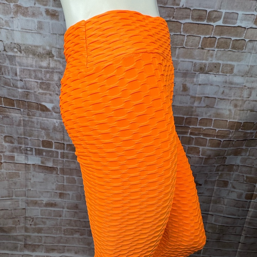New Mix Women's Butt Scrunch Textured Neon Workout Leggings - Size: L / XL - NWT - Picture 6 of 11